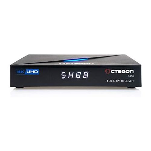  [아마존베스트]-Service-Informationen Octagon SX88 4K UHD S2+IP Receiver H.265 1GB RAM 4GB Flash Stalker Multistream Black