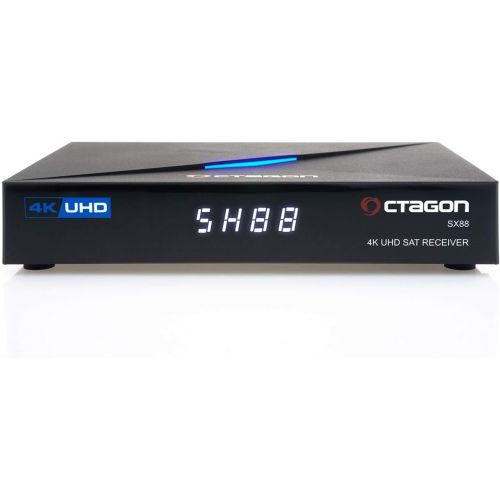  [아마존베스트]-Service-Informationen Octagon SX88 4K UHD S2+IP Receiver H.265 1GB RAM 4GB Flash Stalker Multistream Black