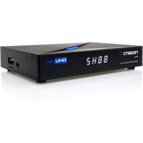  [아마존베스트]-Service-Informationen Octagon SX88 4K UHD S2+IP Receiver H.265 1GB RAM 4GB Flash Stalker Multistream Black