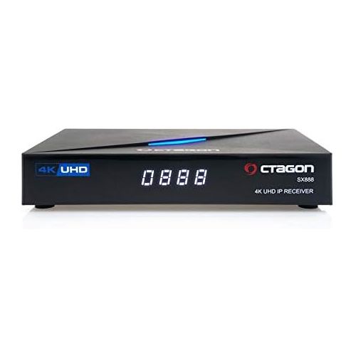  [아마존베스트]-Service-Informationen Octagon SX888 4K UHD IP Receiver H.265 1GB RAM 4GB Flash Stalker IPTV Multistream Black