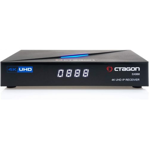  [아마존베스트]-Service-Informationen Octagon SX888 4K UHD IP Receiver H.265 1GB RAM 4GB Flash Stalker IPTV Multistream Black