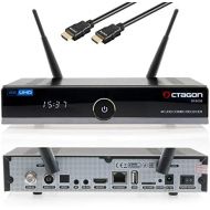 Octagon SF8008 UHD 4K Satellite Receiver with Babotech HDMI Cable [HDR H.265 E2 Linux Dual WiFi] (1x DVB S2X + DVB C/T2, 0GB)