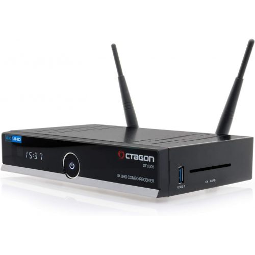  Octagon SF8008 UHD 4K Satellite Receiver with Babotech HDMI Cable [HDR H.265 E2 Linux Dual WiFi] (1x DVB S2X + DVB C/T2, 0GB)