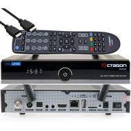 OCTAGON SF8008 4K UHD E2 DVB S2X & DVB C/T2+Open ATV Pre Installed with Transmitter List Astra & Hotbird Includes HDMi Cable M@tec Digital