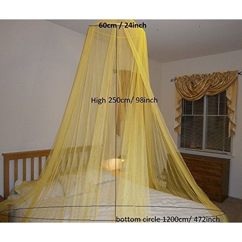  OctoRose Round Hoop Bed Canopy Netting Mosquito Net Fit Crib, Twin, Full, Queen, King (Purple)