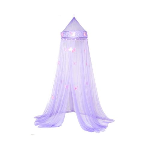  OctoRose Octorose Butterfly Bed Canopy Mosquito NET Crib Twin Full Queen King (Purple)