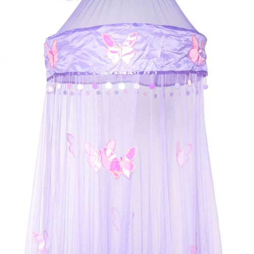  OctoRose Octorose Butterfly Bed Canopy Mosquito NET Crib Twin Full Queen King (Purple)