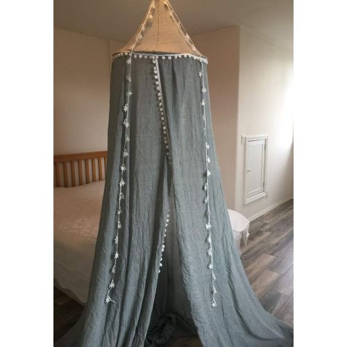  [아마존베스트]OctoRose Castle Cotton Bed Canopy Tent Room Decorate for Boys Girls Reading Nook Playing Indoor Game House (Grey)