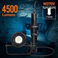 Odepro WD70 Kanister Tauchen Licht 3000 Lumen Tauchen Taschenlampe