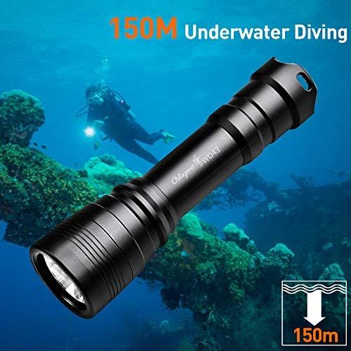  Odepro 1050 Lumen Taucherleuchten Eingestellt 150M Unterwassertauchen