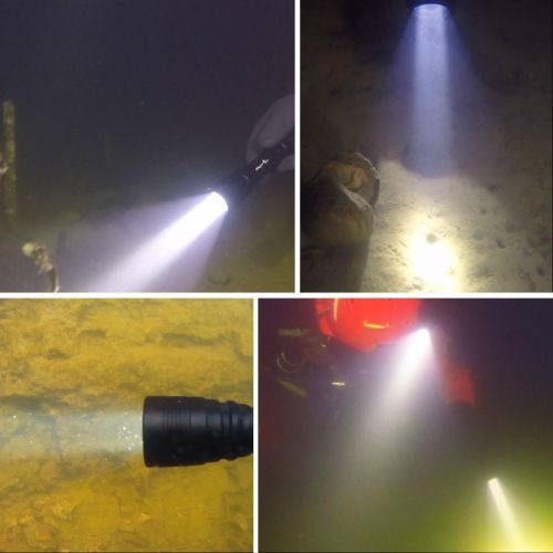  Odepro 1050 Lumen Taucherleuchten Eingestellt 150M Unterwassertauchen