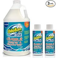 OdoBan Dive No-Rinse Wetsuit Cleaner Concentrate, Set of 3, 1 Gallon and 2-Pack Bottles, 4 Ounces Each