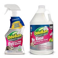 OdoBan Pet Solutions Neutral pH Floor Cleaner Concentrate, 1 Gallon, and Oxy Stain Remover, 32 Ounce Spray