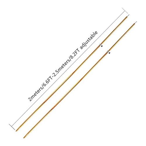  Odoland Adjustable Tarp Poles, Telescoping Aluminum Tarp and Tent Poles Set of 2, Collapsible Lightweight Poles for Camping, Backpacking, Hammocks, Sun Shade Shelters, and Awnings