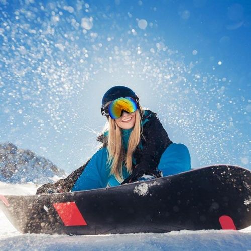  [아마존베스트]Odoland Large Spherical Frameless Ski Goggles for Men and Women, S2 OTG Double Lens Goggles for Skiing, Snowboarding, Snowmobile, uv400 Protection and Anti-fogging