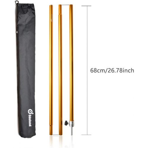  Odoland Adjustable Tarp Poles, Telescoping Aluminum Tarp and Tent Poles, Collapsible Lightweight Poles for Camping, Backpacking, Hammocks, Shelters, and Awnings