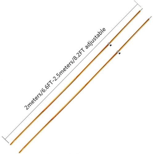  Odoland Adjustable Tarp Poles, Telescoping Aluminum Tarp and Tent Poles, Collapsible Lightweight Poles for Camping, Backpacking, Hammocks, Shelters, and Awnings