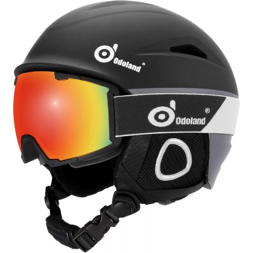  [아마존베스트]Odoland Ski Helmet, Snowboard Helmet with Ski Goggles, Shockproof, Windproof, Safety Snow Sports Helmet and Protective Glasses for Men Women and Youth