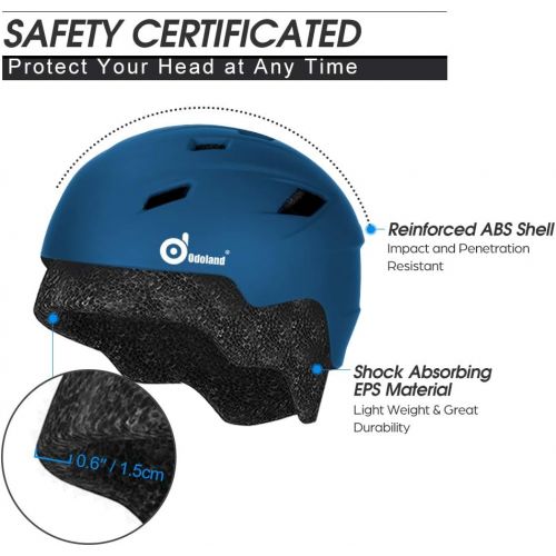  Odoland Snow Ski Helmet and Goggles Set, Sports Helmet and Protective Glasses - Shockproof/Windproof Protective Gear for Skiing, Snowboarding, Snow Sport Helmet