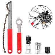 자전거 정비 공구 수리Odoland Bike Repair Tool Kit, Including Bike Crank Extractor with 16mm Spanner/Wrench, Bicycle Flywheel Chain Sprocket Remover Tool, Cassette Lock Ring Removal Tool