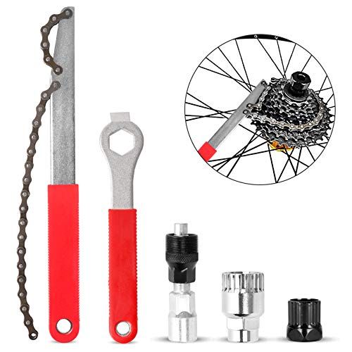  자전거 정비 공구 수리Odoland Bike Repair Tool Kit, Including Bike Crank Extractor with 16mm Spanner/Wrench, Bicycle Flywheel Chain Sprocket Remover Tool, Cassette Lock Ring Removal Tool