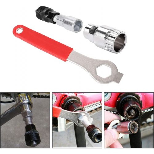  자전거 정비 공구 수리Odoland Bike Repair Tool Kit, Including Bike Crank Extractor with 16mm Spanner/Wrench, Bicycle Flywheel Chain Sprocket Remover Tool, Cassette Lock Ring Removal Tool