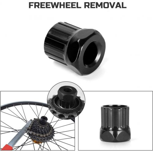  자전거 정비 공구 수리Odoland Bike Repair Tool Kit, Including Bike Crank Extractor with 16mm Spanner/Wrench, Bicycle Flywheel Chain Sprocket Remover Tool, Cassette Lock Ring Removal Tool