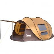 Odoland DESERT & FOX 3-4 Person Pop-up Tent, Automatic Instant Setup Family Tents Sun Shelter for Beach, Camping, Hiking