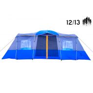 Odoland Americ Empire Large Family Tent for Camping with Rooms Fits 6 Queen Beds. Huge 14-13-12 Person Tent for Camping Waterproof. Big Multi Room Tent (21ft x 10ft). 3 Room Tent with Easy