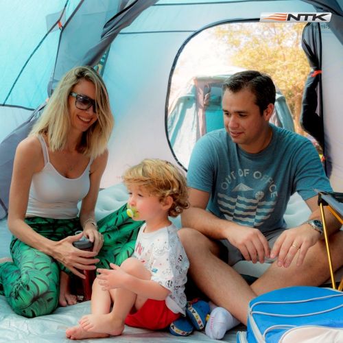  Odoland NTK Philly GT Outdoor Dome Family Camping Tent 100% Waterproof 2500mm, Easy Assembly, Durable Fabric Rainfly, Micro Mosquito Mesh (Available in 3,4,6 and 9 Persons)
