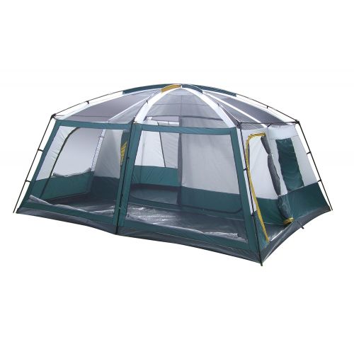  Odoland Gigatent 10 Person Family Tent - 3 Room Cabin Tent for Outdoors, Parties, Camping, Hiking, Backpacking - Waterproof Flame Resistant Heavy Duty material, Portable Easy To Set Up - W