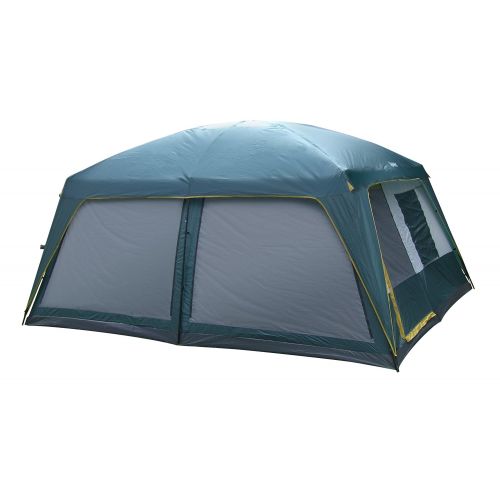  Odoland Gigatent 10 Person Family Tent - 3 Room Cabin Tent for Outdoors, Parties, Camping, Hiking, Backpacking - Waterproof Flame Resistant Heavy Duty material, Portable Easy To Set Up - W