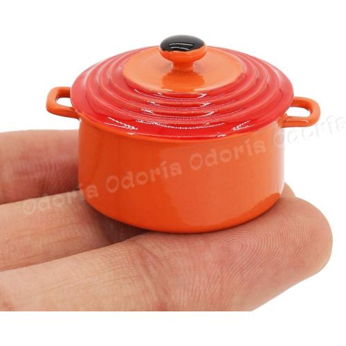  Odoria 1:12 Miniature Metal Cooking Pot Dollhouse Cookware Accessories