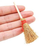 Odoria 1:12 Miniature Halloween Witch Broom for Crafts Dollhouse Decoration Accessories