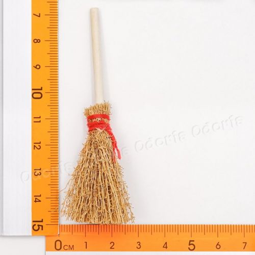  Odoria 1:12 Miniature Halloween Witch Broom for Crafts Dollhouse Decoration Accessories