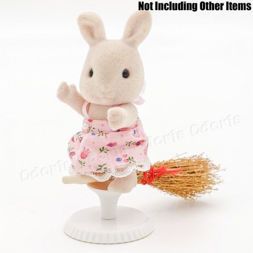  Odoria 1:12 Miniature Halloween Witch Broom for Crafts Dollhouse Decoration Accessories