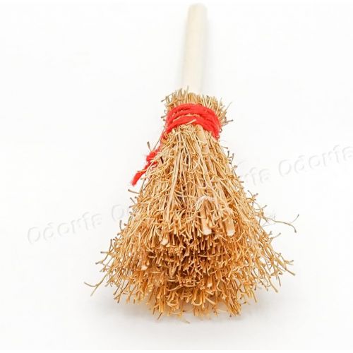  Odoria 1:12 Miniature Halloween Witch Broom for Crafts Dollhouse Decoration Accessories