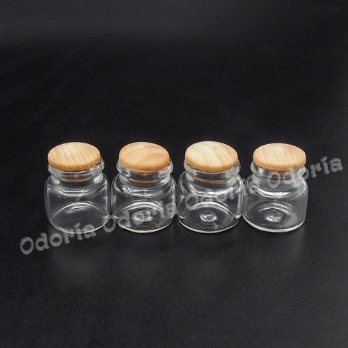  Odoria 1:12 Miniature Glass Food Jars 4Pcs Dollhouse Decoration Accessories