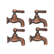 Odoria 1:12 Miniature 4Pcs Bath Water Tap Dollhouse Bathroom Furniture Accessories