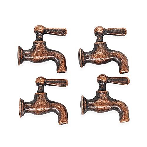  Odoria 1:12 Miniature 4Pcs Bath Water Tap Dollhouse Bathroom Furniture Accessories