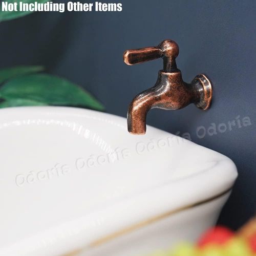  Odoria 1:12 Miniature 4Pcs Bath Water Tap Dollhouse Bathroom Furniture Accessories
