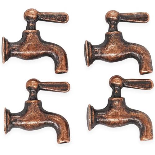  Odoria 1:12 Miniature 4Pcs Bath Water Tap Dollhouse Bathroom Furniture Accessories