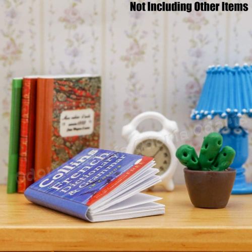  Odoria 1:12 Miniature Books Blank Notebook 4Pcs School Supplies Dollhouse Decoration Accessories