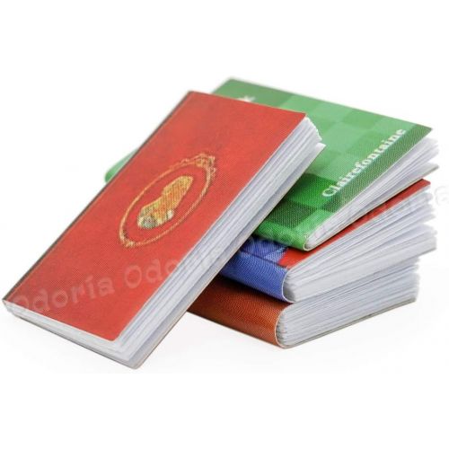  Odoria 1:12 Miniature Books Blank Notebook 4Pcs School Supplies Dollhouse Decoration Accessories