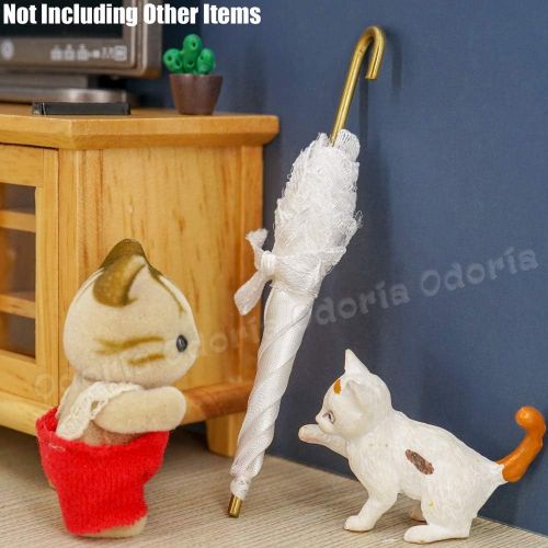  Odoria 1:12 Miniature Doll Umbrella Toy Dollhouse Fairy Garden Furniture Accessories