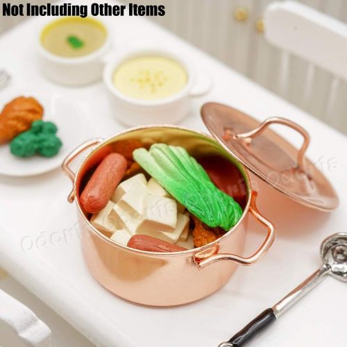  Odoria 1:12 Miniature Copper Cooking Pot Dollhouse Cookware Accessories