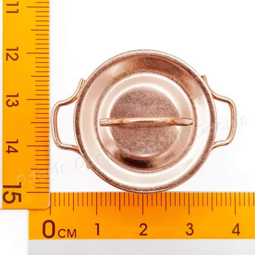  Odoria 1:12 Miniature Copper Cooking Pot Dollhouse Cookware Accessories