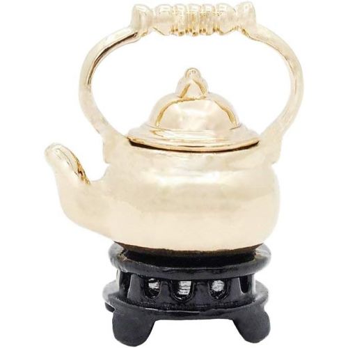  Odoria 1:12 Miniature Teapot Tea Kettle with Stand Dollhouse Kitchen Food Accessories