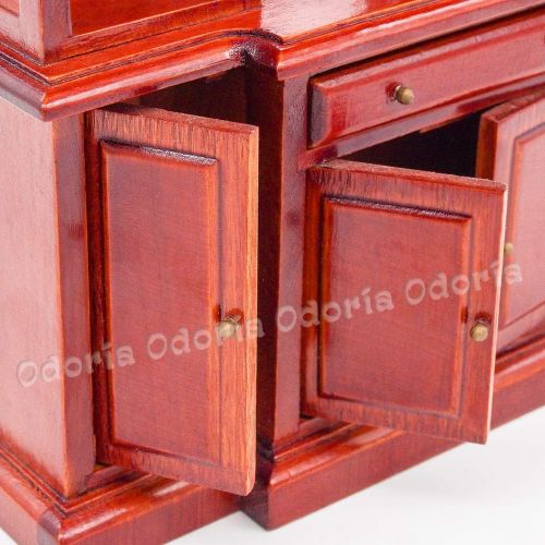  Odoria 1:12 Miniature Storage Cabinet Mini Doll Display Cupboard Bookcase Dollhouse Kitchen Furniture Accessories