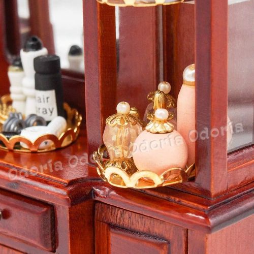  Odoria 1:12 Miniature Storage Cabinet Mini Doll Display Cupboard Bookcase Dollhouse Kitchen Furniture Accessories